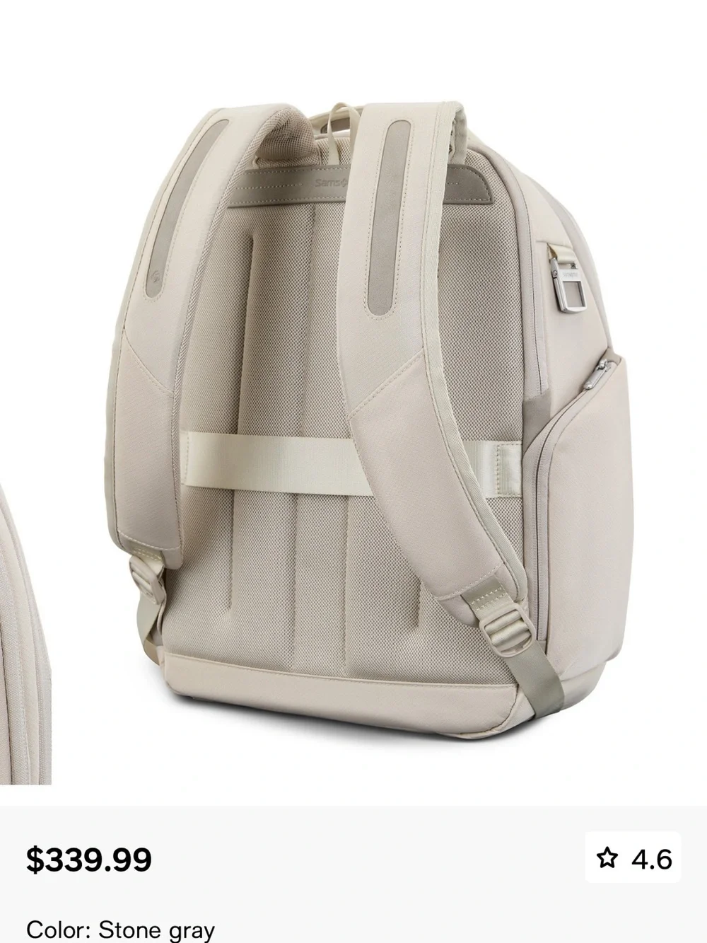 New with Tags!!!! Samsonite Stone Gray Paralux Everyday Backpack